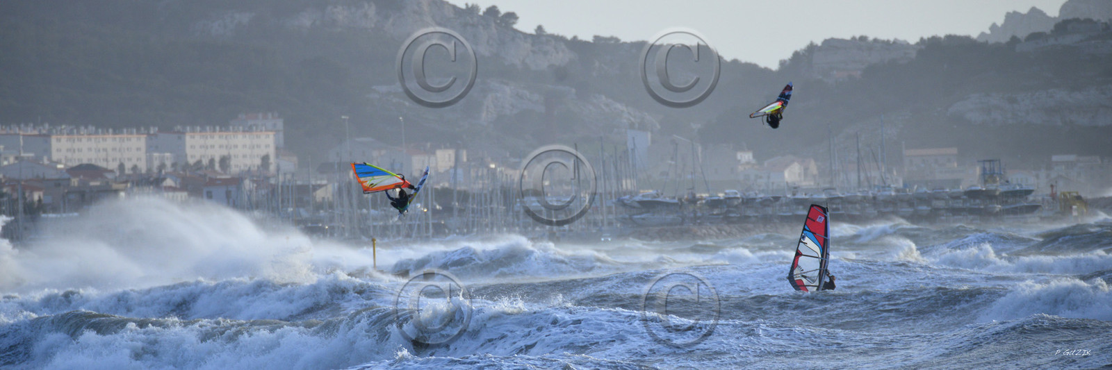TEMPETE ZEUS MARSEILLE ,PLAGE DU PRADO,WINDSURF, PLANCHE À  VOILE