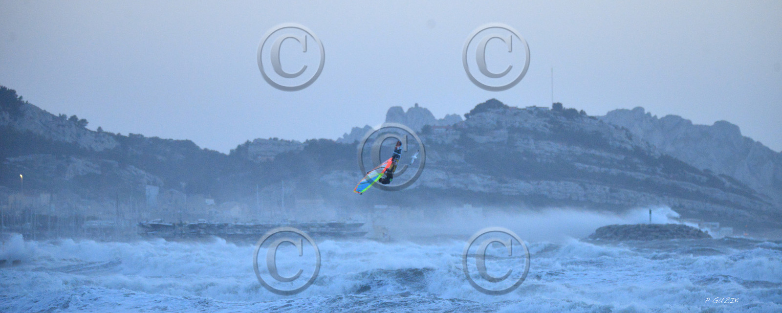 TEMPETE ZEUS MARSEILLE ,PLAGE DU PRADO,WINDSURF, PLANCHE À  VOILE
