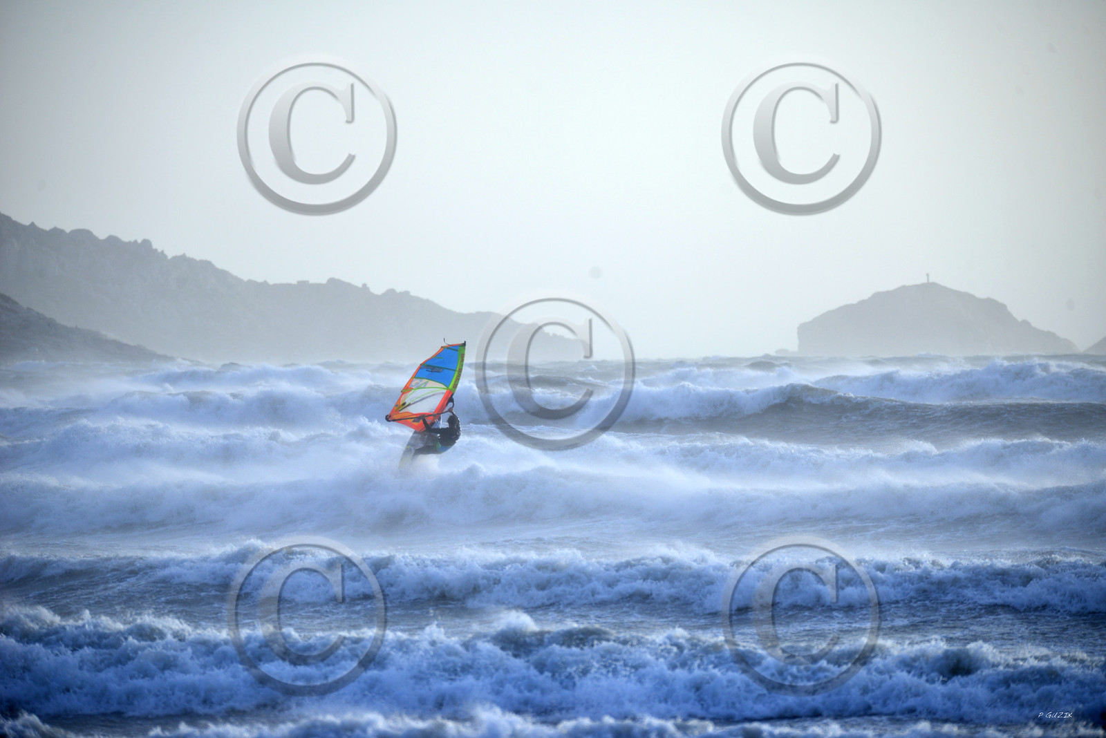 TEMPETE ZEUS MARSEILLE ,PLAGE DU PRADO,WINDSURF, PLANCHE À  VOILE