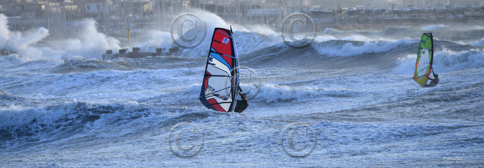 TEMPETE ZEUS MARSEILLE ,PLAGE DU PRADO,WINDSURF, PLANCHE À  VOILE