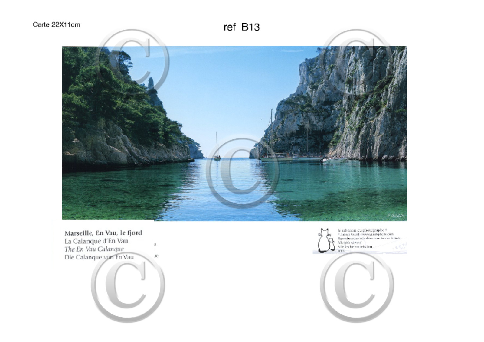 REF B 13  CARTES POSTALES - Collection B    - LE FIORD -